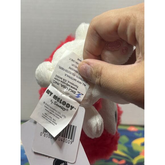 Sanrio My Melody Red Fuzzy Soft Plush Stuffed Animal Bunny Rabbit - Picture 7 of 11